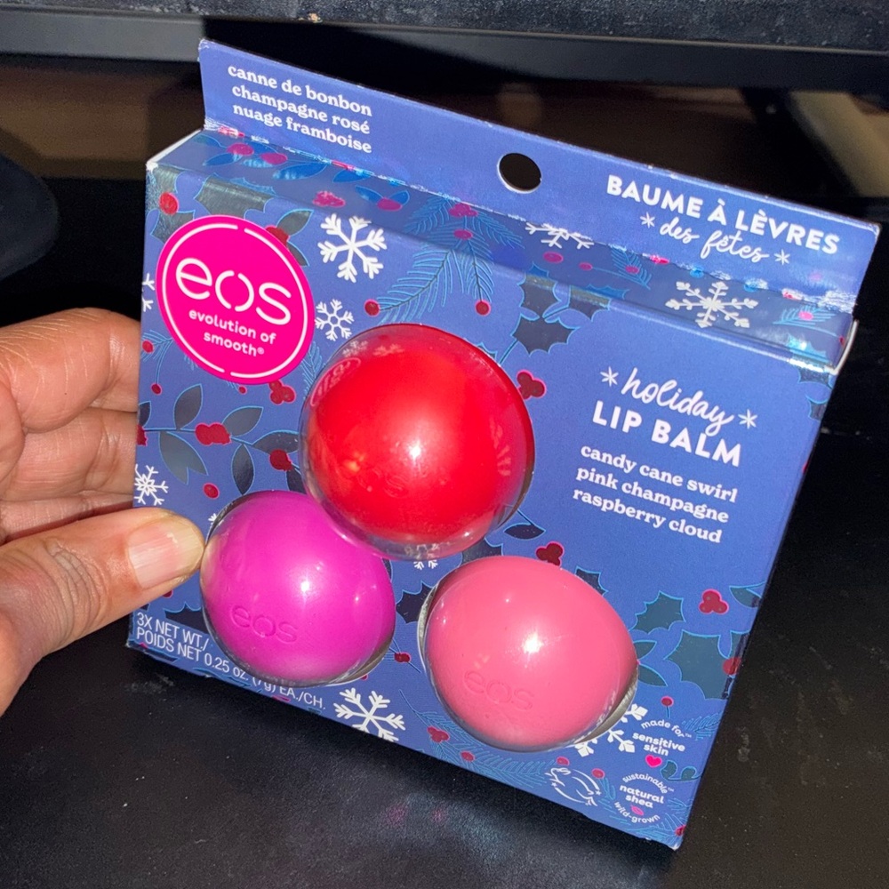 EOS Holiday Lip Balm Set - Red, Pink, Raspberry